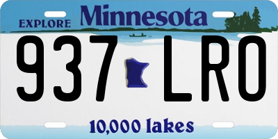 MN license plate 937LRO