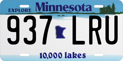 MN license plate 937LRU