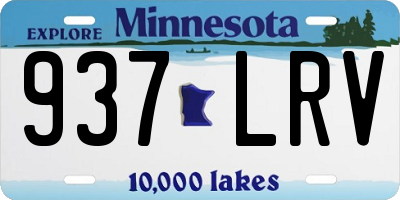 MN license plate 937LRV