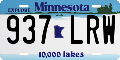 MN license plate 937LRW