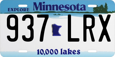 MN license plate 937LRX