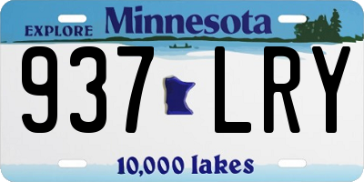 MN license plate 937LRY