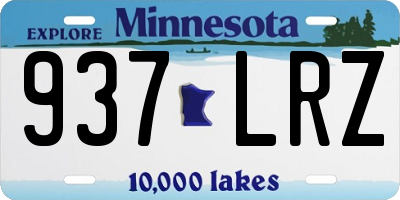 MN license plate 937LRZ