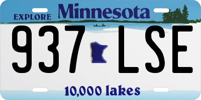 MN license plate 937LSE