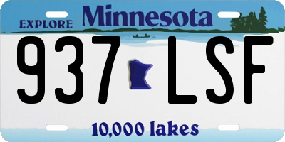 MN license plate 937LSF