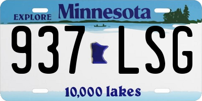 MN license plate 937LSG