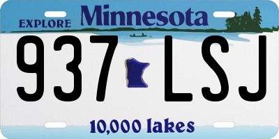 MN license plate 937LSJ