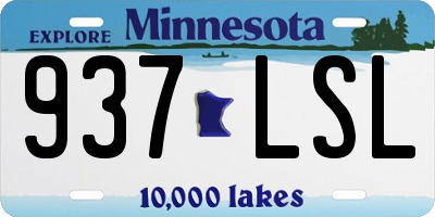 MN license plate 937LSL