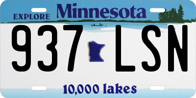 MN license plate 937LSN