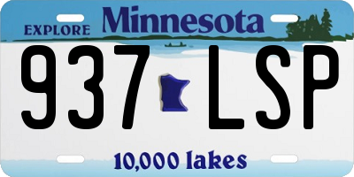 MN license plate 937LSP