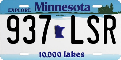 MN license plate 937LSR