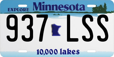 MN license plate 937LSS