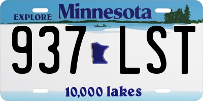 MN license plate 937LST