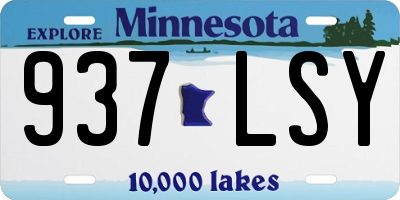 MN license plate 937LSY
