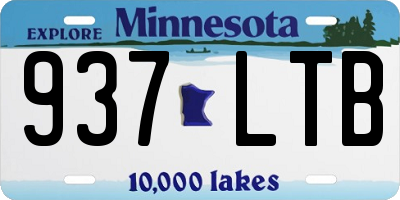 MN license plate 937LTB