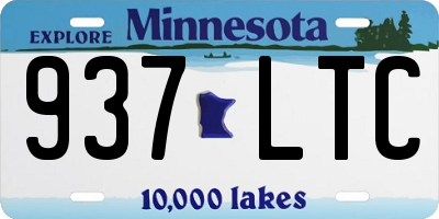 MN license plate 937LTC