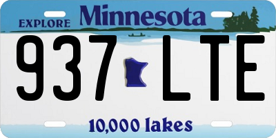 MN license plate 937LTE