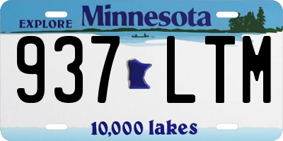 MN license plate 937LTM