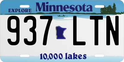 MN license plate 937LTN
