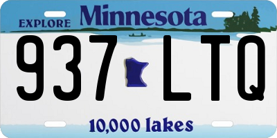 MN license plate 937LTQ