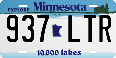 MN license plate 937LTR