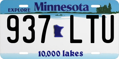 MN license plate 937LTU