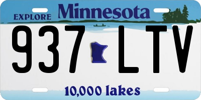 MN license plate 937LTV