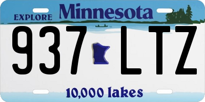 MN license plate 937LTZ