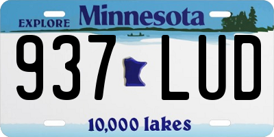 MN license plate 937LUD
