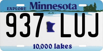 MN license plate 937LUJ