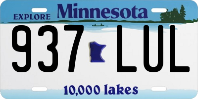 MN license plate 937LUL