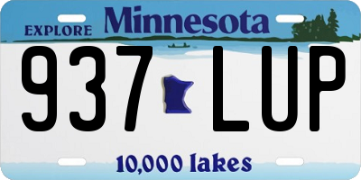 MN license plate 937LUP