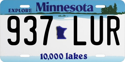 MN license plate 937LUR