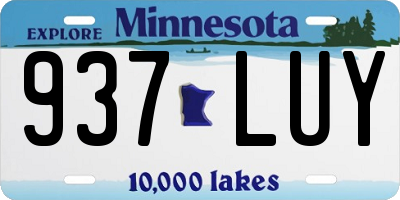 MN license plate 937LUY