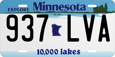 MN license plate 937LVA