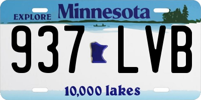 MN license plate 937LVB