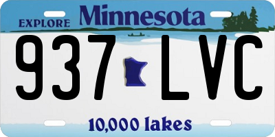 MN license plate 937LVC