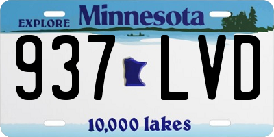 MN license plate 937LVD