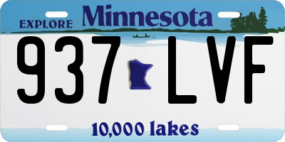 MN license plate 937LVF