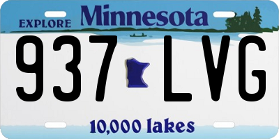 MN license plate 937LVG