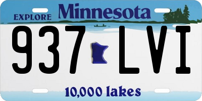 MN license plate 937LVI