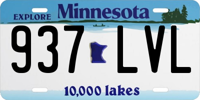 MN license plate 937LVL