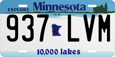 MN license plate 937LVM