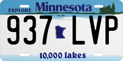 MN license plate 937LVP