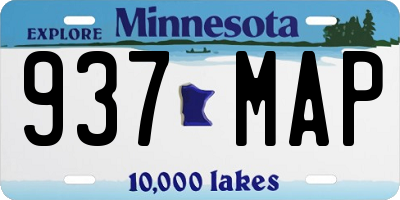 MN license plate 937MAP
