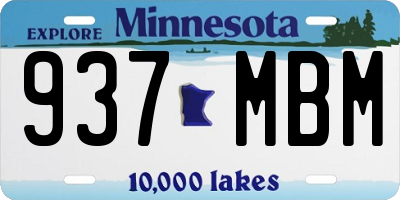 MN license plate 937MBM