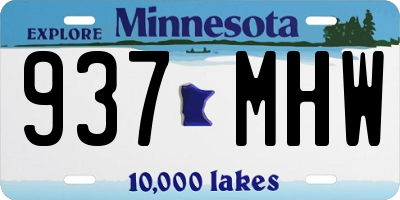 MN license plate 937MHW