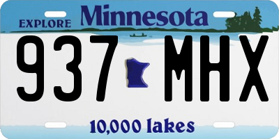 MN license plate 937MHX