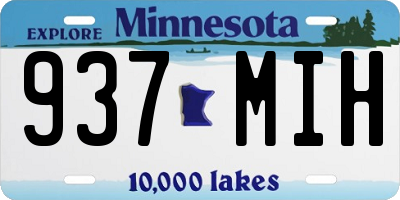 MN license plate 937MIH