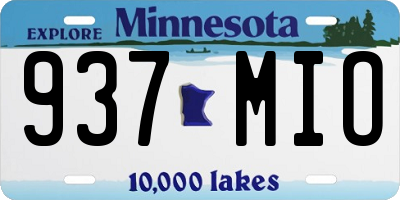 MN license plate 937MIO